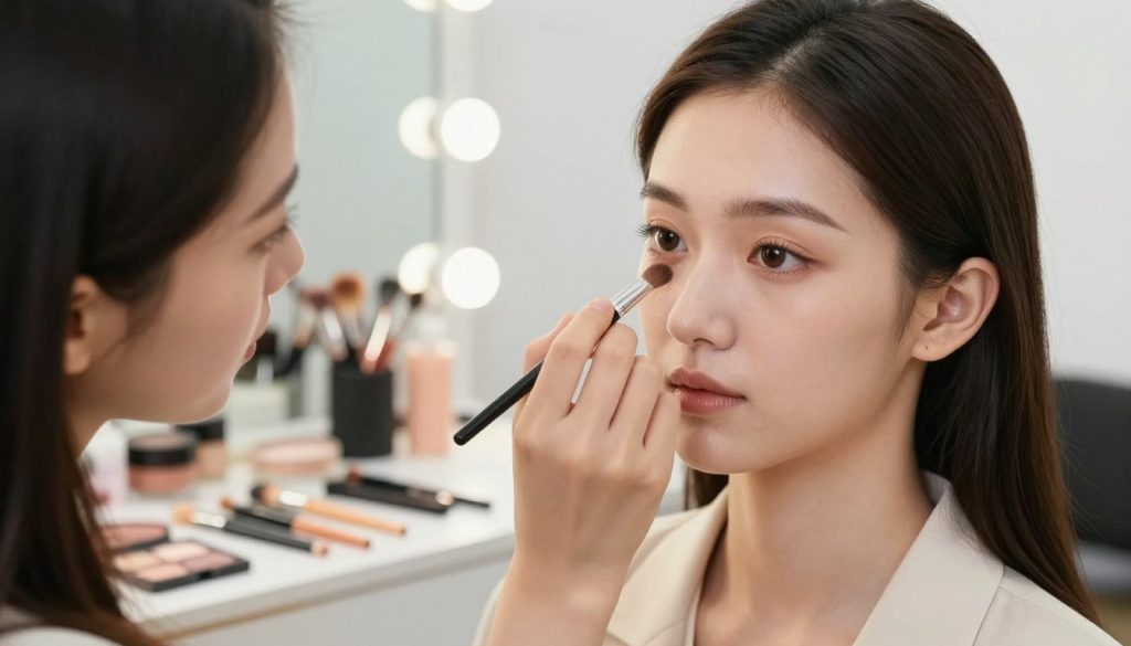 fixing face eyes